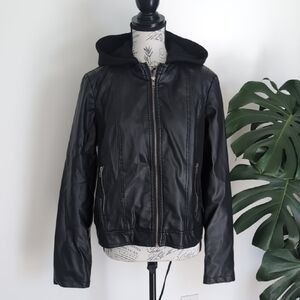 Women's Black Hooded Jacket